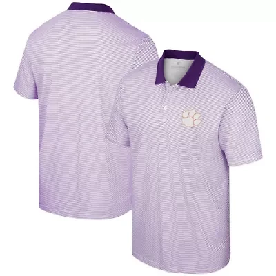 NCAA Clemson Tigers Print Stripe Polo