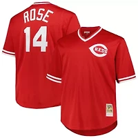 MLB Pete Rose Cincinnati Reds 1984 Cooperstown Collection Mesh Pullover Jersey