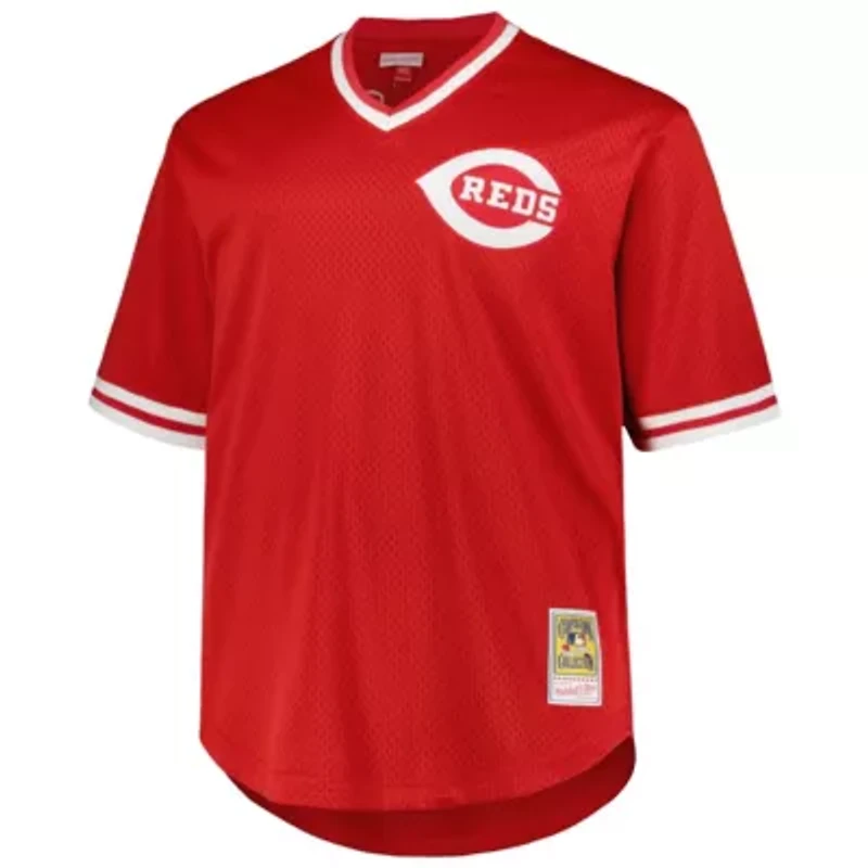 MLB Pete Rose Cincinnati Reds 1984 Cooperstown Collection Mesh Pullover Jersey