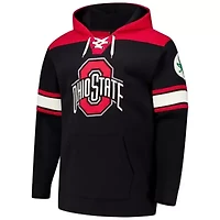 NCAA Ohio State Buckeyes Big & Tall Hockey Lace-Up Pullover Hoodie