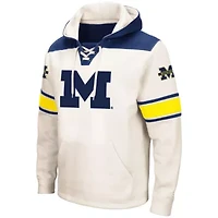 NCAA Michigan Wolverines Big & Tall Hockey Lace-Up Pullover Hoodie