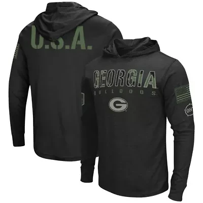 NCAA Georgia Bulldogs Big & Tall OHT Military Appreciation Tango Long Sleeve Hoodie T-Shirt