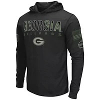 NCAA Georgia Bulldogs Big & Tall OHT Military Appreciation Tango Long Sleeve Hoodie T-Shirt