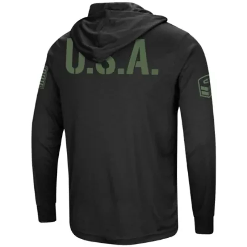 NCAA Georgia Bulldogs Big & Tall OHT Military Appreciation Tango Long Sleeve Hoodie T-Shirt