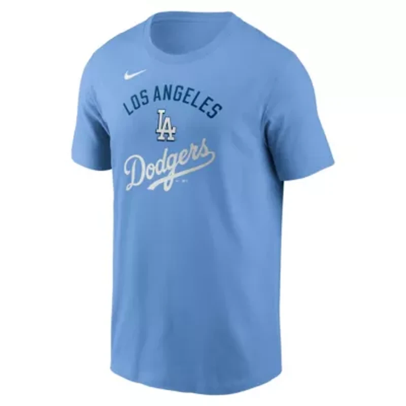 MLB Nike Light Los Angeles Dodgers Early Innings Stack T-Shirt