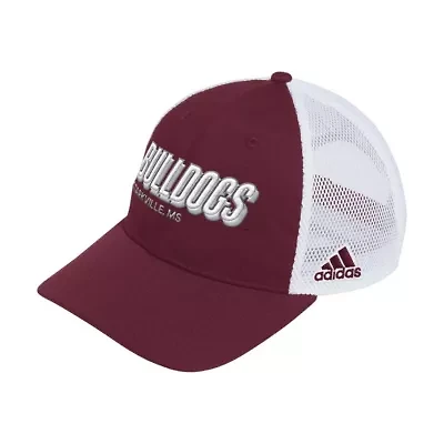 NCAA Mississippi State Bulldogs Mascot Block Letter Slouch Trucker Adjustable Hat