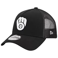 MLB Milwaukee Brewers A-Frame 9FORTY Trucker Adjustable Hat