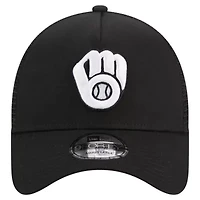 MLB Milwaukee Brewers A-Frame 9FORTY Trucker Adjustable Hat