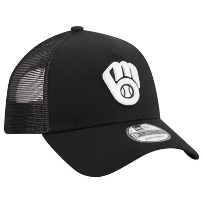 MLB Milwaukee Brewers A-Frame 9FORTY Trucker Adjustable Hat