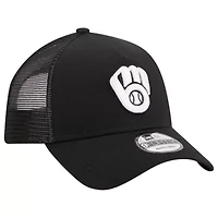 MLB Milwaukee Brewers A-Frame 9FORTY Trucker Adjustable Hat