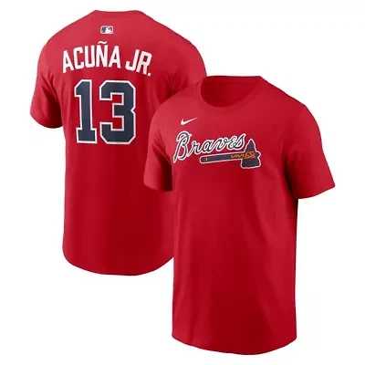 MLB Nike Ronald Acuña Jr. Atlanta Braves Home Name & Number T-Shirt