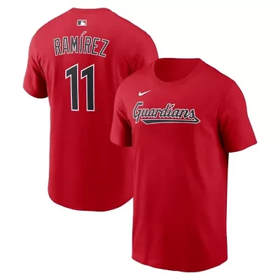 MLB Nike José Ramírez Cleveland Guardians Name & Number T-Shirt