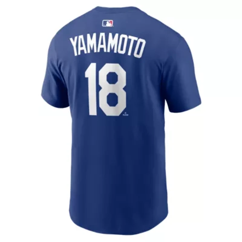 MLB Nike Yoshinobu Yamamoto Los Angeles Dodgers Home Name & Number T-Shirt