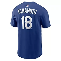 MLB Nike Yoshinobu Yamamoto Los Angeles Dodgers Home Name & Number T-Shirt