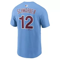 MLB Nike Kyle Schwarber Light Philadelphia Phillies Name & Number T-Shirt