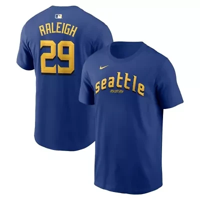 MLB Nike Cal Raleigh Seattle Mariners City Connect Name & Number T-Shirt