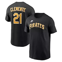 MLB Nike Roberto Clemente Pittsburgh Pirates Cooperstown Collection Name & Number T-Shirt