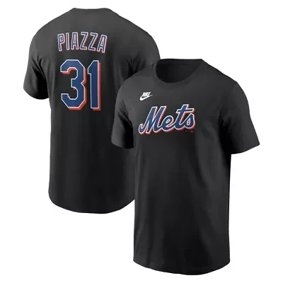 MLB Nike Mike Piazza New York Mets Cooperstown Collection Name & Number T-Shirt