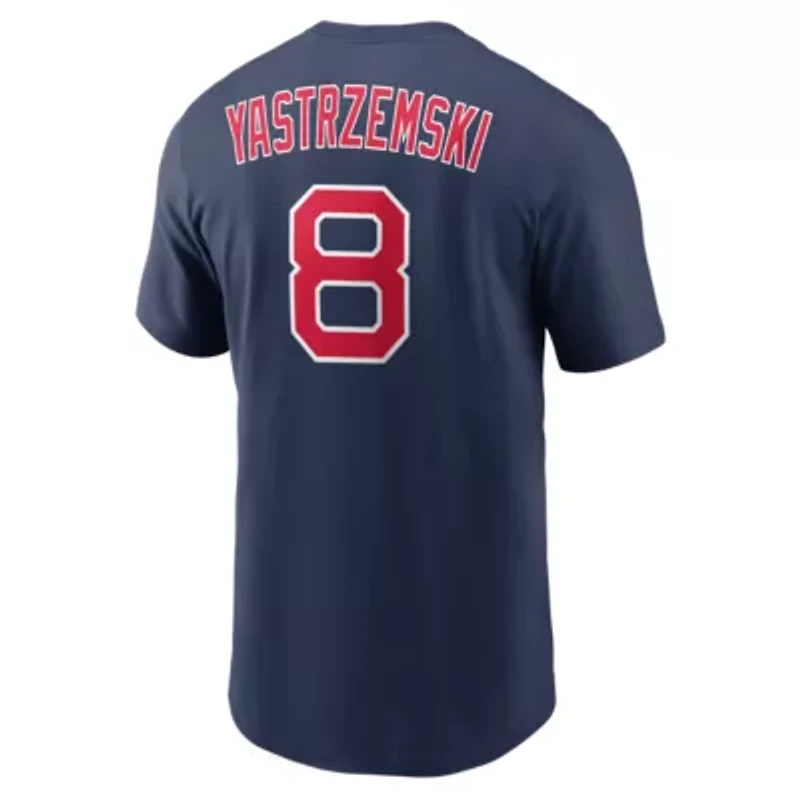 Boston Red Sox MLB Nike Carl Yastrzemski Cooperstown Collection Name & Number T-Shirt