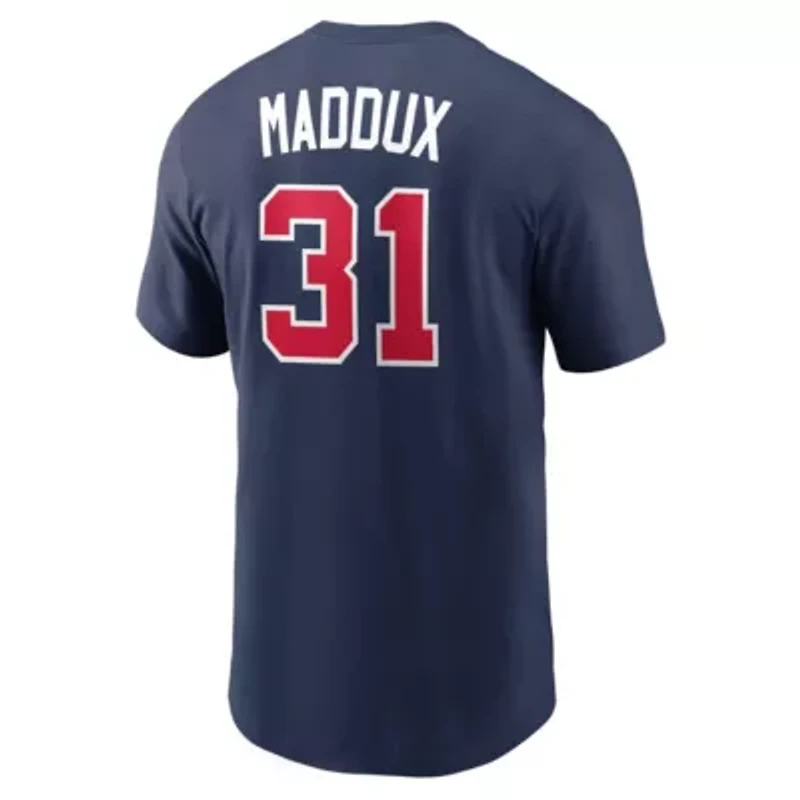 MLB Nike Greg Maddux Atlanta Braves Cooperstown Collection Name & Number T-Shirt