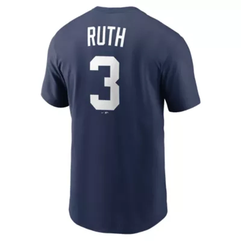 MLB Nike Babe Ruth New York Yankees Cooperstown Collection Name & Number T-Shirt