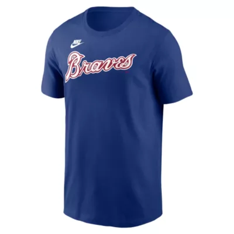 MLB Nike Hank Aaron Atlanta Braves Cooperstown Collection Name & Number T-Shirt