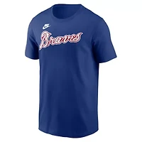 MLB Nike Hank Aaron Atlanta Braves Cooperstown Collection Name & Number T-Shirt
