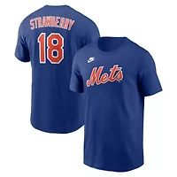 MLB Nike Darryl Strawberry New York Mets Cooperstown Collection Name & Number T-Shirt