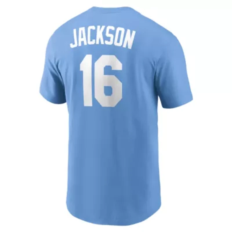 MLB Nike Bo Jackson Light Kansas City Royals Cooperstown Collection Name & Number T-Shirt