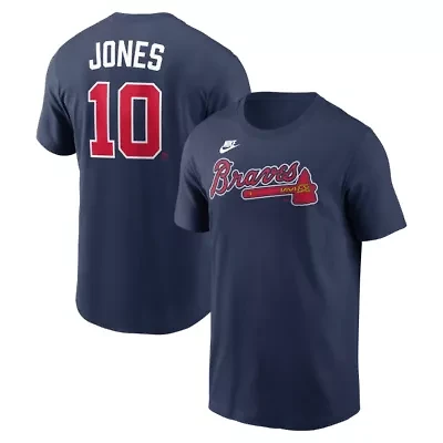 MLB Nike Chipper Jones Atlanta Braves Cooperstown Collection Name & Number T-Shirt