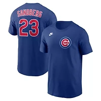 MLB Nike Ryne Sandberg Chicago Cubs Cooperstown Collection Name & Number T-Shirt