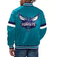 NBA Charlotte Hornets Home Game Satin Full-Snap Varsity Jacket