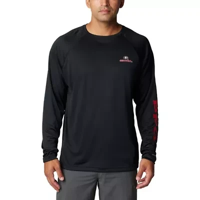 NCAA Georgia Bulldogs Terminal Tackle Omni-Shade Raglan Long Sleeve T-Shirt