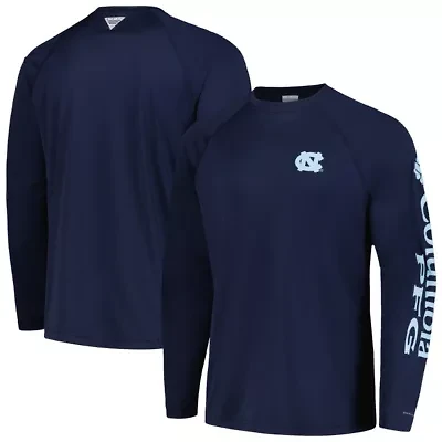 NCAA North Carolina Tar Heels Terminal Tackle Omni-Shade Raglan Long Sleeve T-Shirt