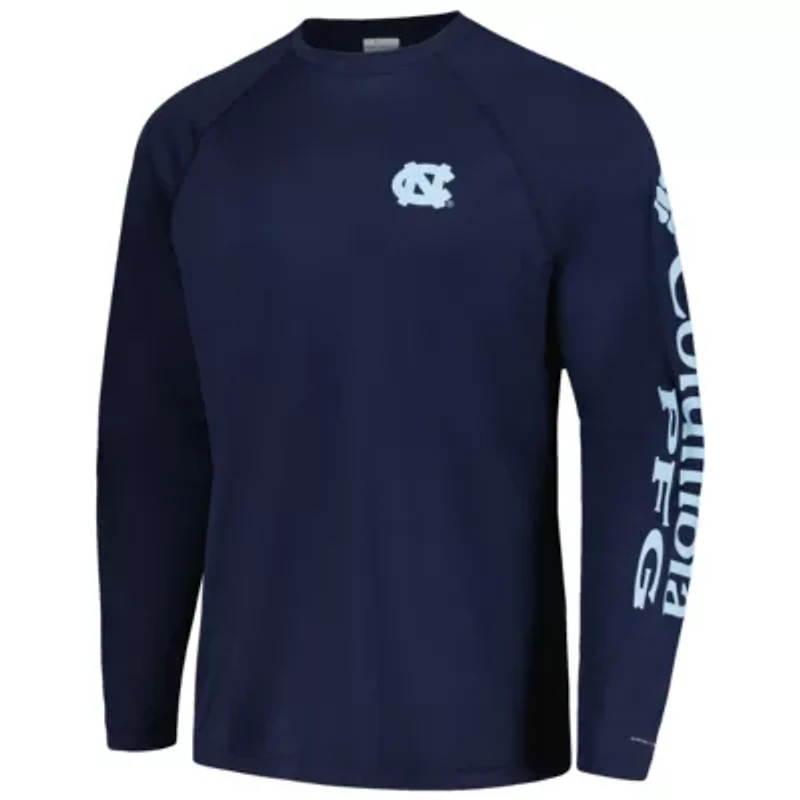 NCAA North Carolina Tar Heels Terminal Tackle Omni-Shade Raglan Long Sleeve T-Shirt