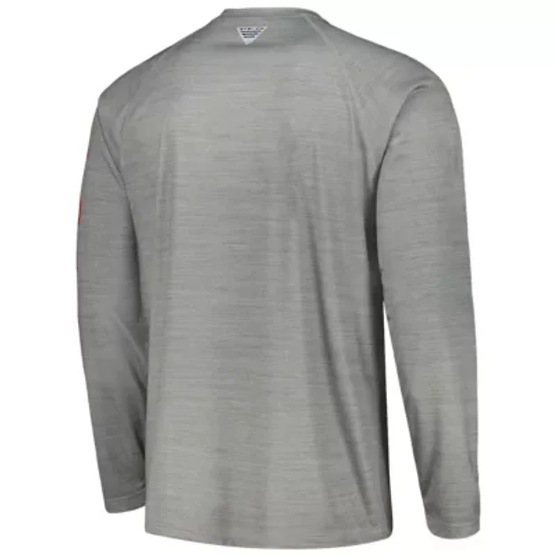 NCAA Ohio State Buckeyes PFG Terminal Tackle Omni-Shade Raglan Long Sleeve T-Shirt