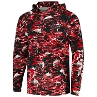 NCAA South Carolina Gamecocks PFG Terminal Tackle Omni-Shade Rippled Long Sleeve Hooded T-Shirt