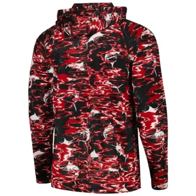 NCAA South Carolina Gamecocks PFG Terminal Tackle Omni-Shade Rippled Long Sleeve Hooded T-Shirt