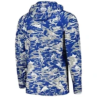 NCAA Kentucky Wildcats PFG Terminal Tackle Omni-Shade Rippled Long Sleeve Hooded T-Shirt