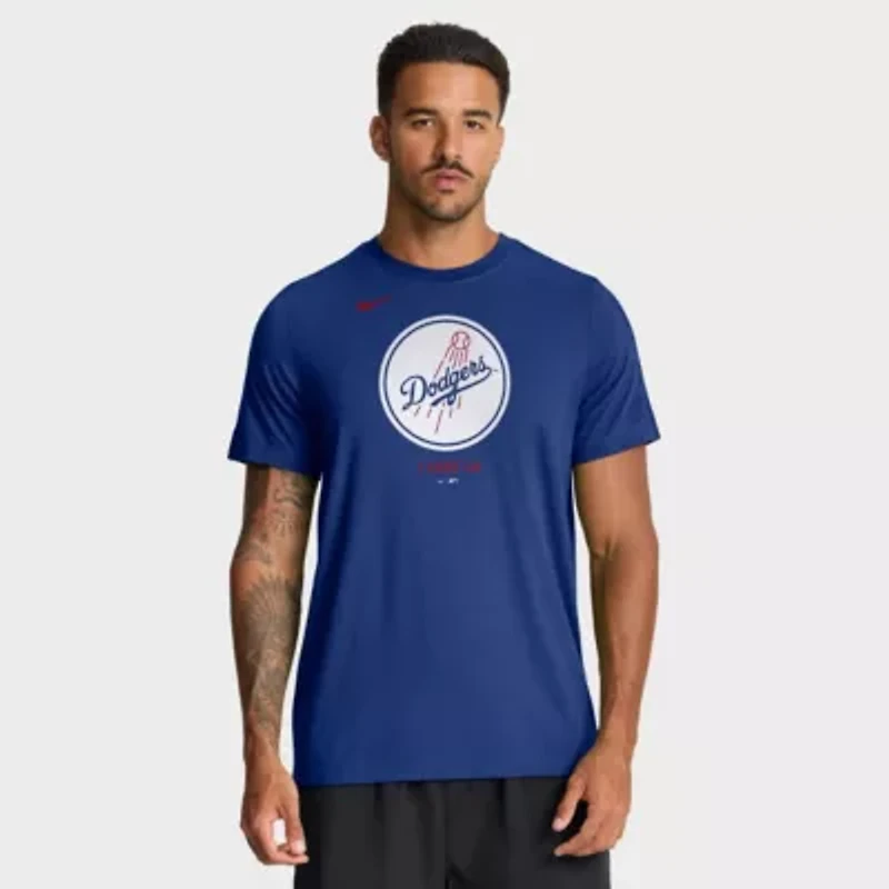 MLB Nike Los Angeles Dodgers Tri-Blend Logo T-Shirt