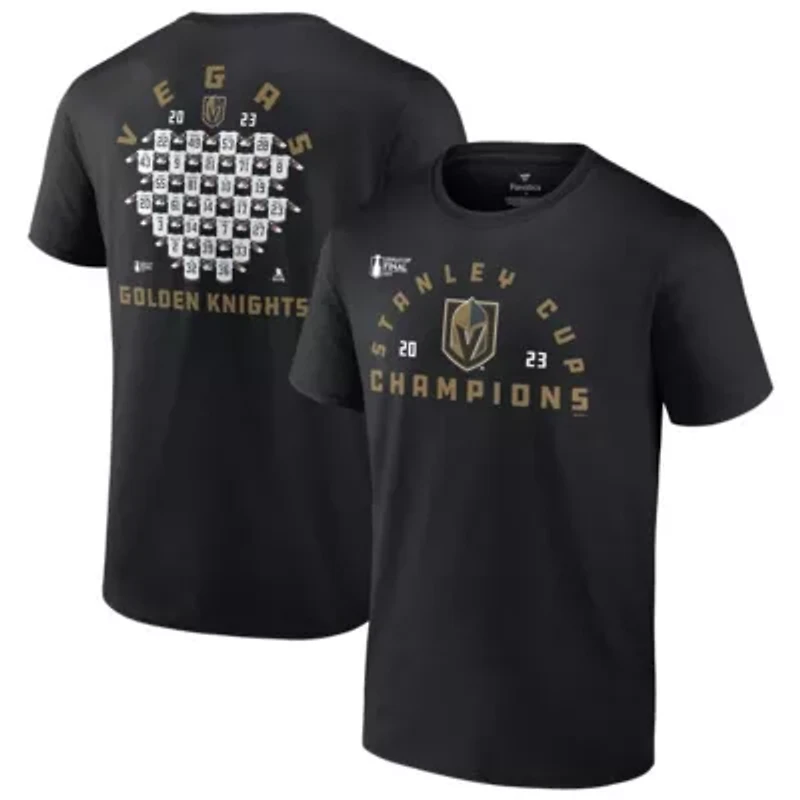 NHL Fanatics Vegas Golden Knights 2023 Stanley Cup s Jersey Roster T-Shirt