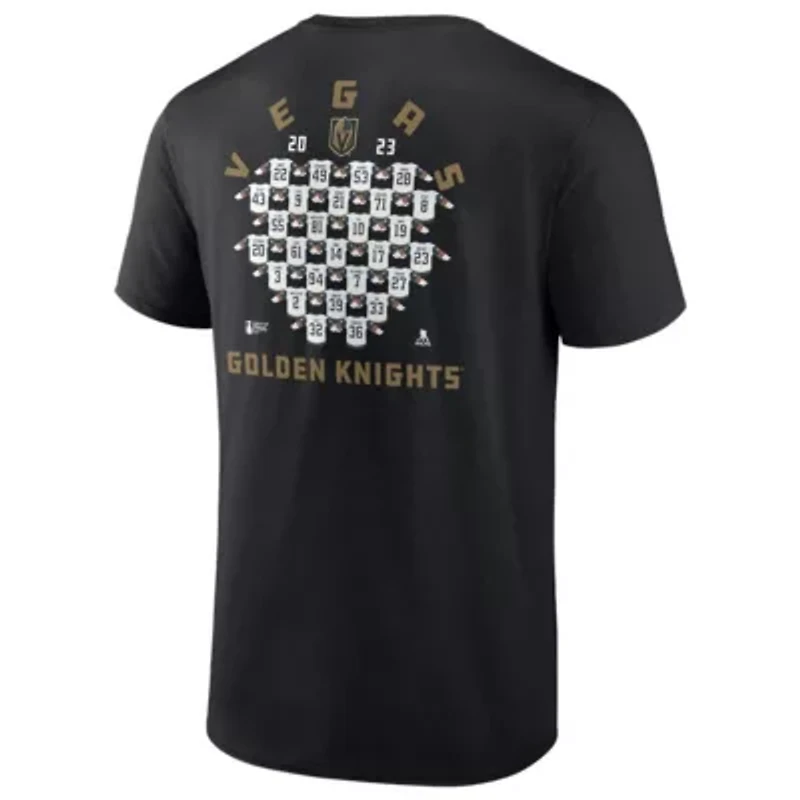 NHL Fanatics Vegas Golden Knights 2023 Stanley Cup s Jersey Roster T-Shirt
