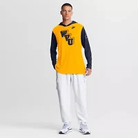 NCAA Nike West Virginia Mountaineers Campus Legacy Tri-Blend Long Sleeve Hooded T-Shirt