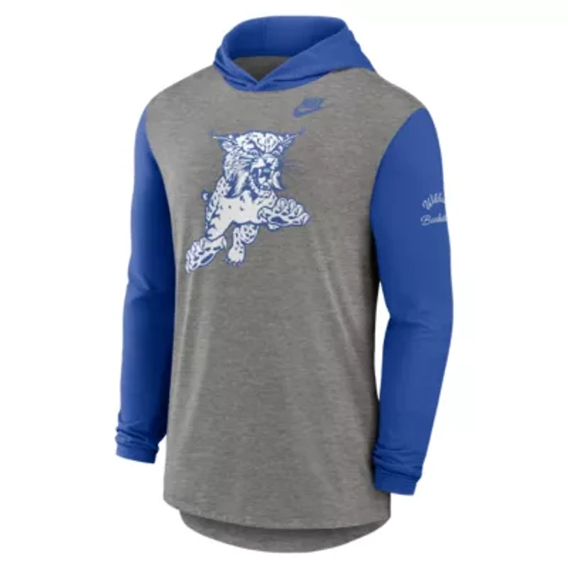 NCAA Nike Kentucky Wildcats Campus Legacy Tri-Blend Long Sleeve Hooded T-Shirt