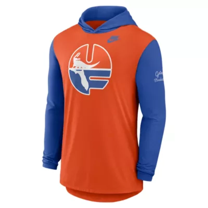 NCAA Nike Florida Gators Campus Legacy Tri-Blend Long Sleeve Hooded T-Shirt