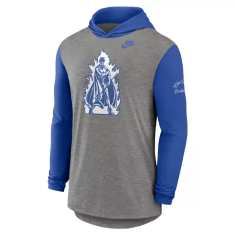 Duke Blue Devils NCAA Nike Campus Legacy Tri-Blend Long Sleeve Hooded T-Shirt