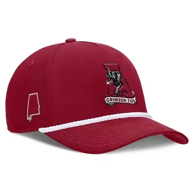 Alabama Crimson Tide NCAA Unisex Nike Alabama Tide 2026 Basketball Refresh 5-Panel Rope Rise Hat