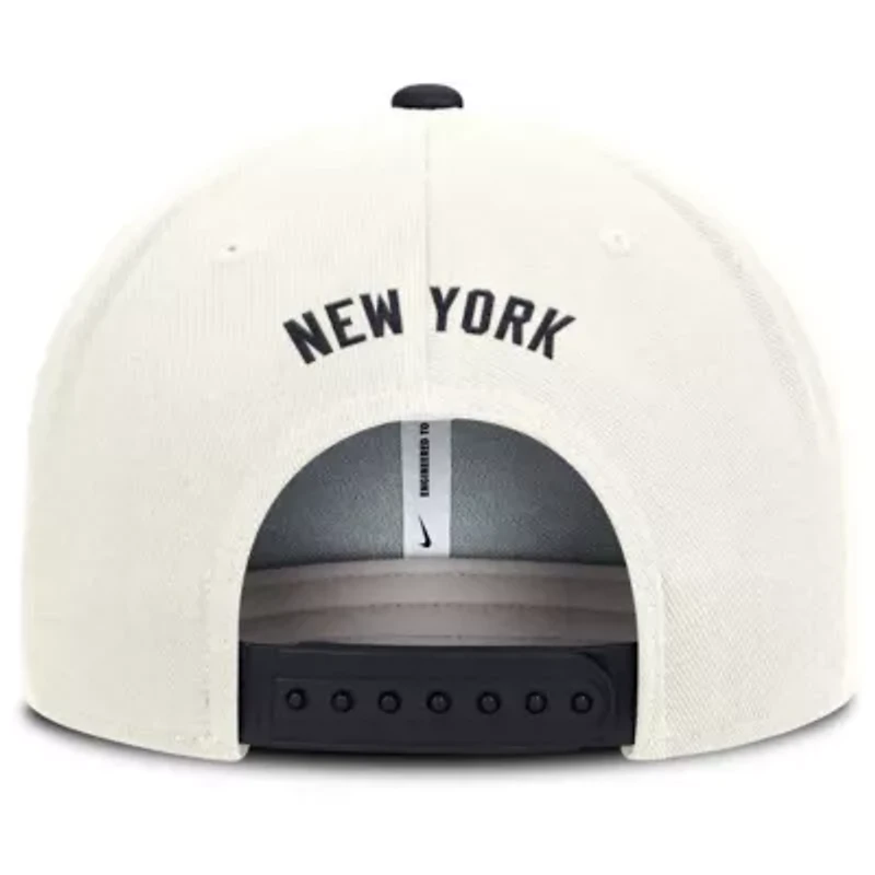 MLB Nike Cream/Navy New York Yankees Cooperstown Pro Dri-FIT Snapback Hat