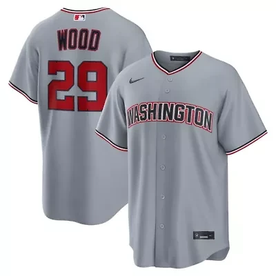 MLB Nike James Wood Washington Nationals Road Replica Jersey