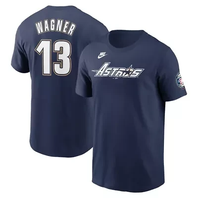 MLB Nike Billy Wagner Houston Astros 2025 National Baseball Hall of Fame Name & Number T-Shirt